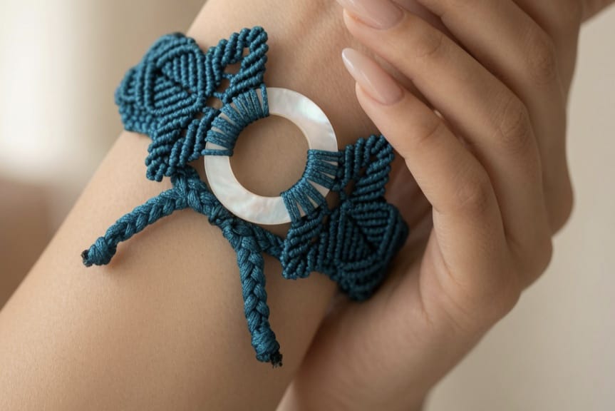 Micro Macrame Set 13 — Model Wearing