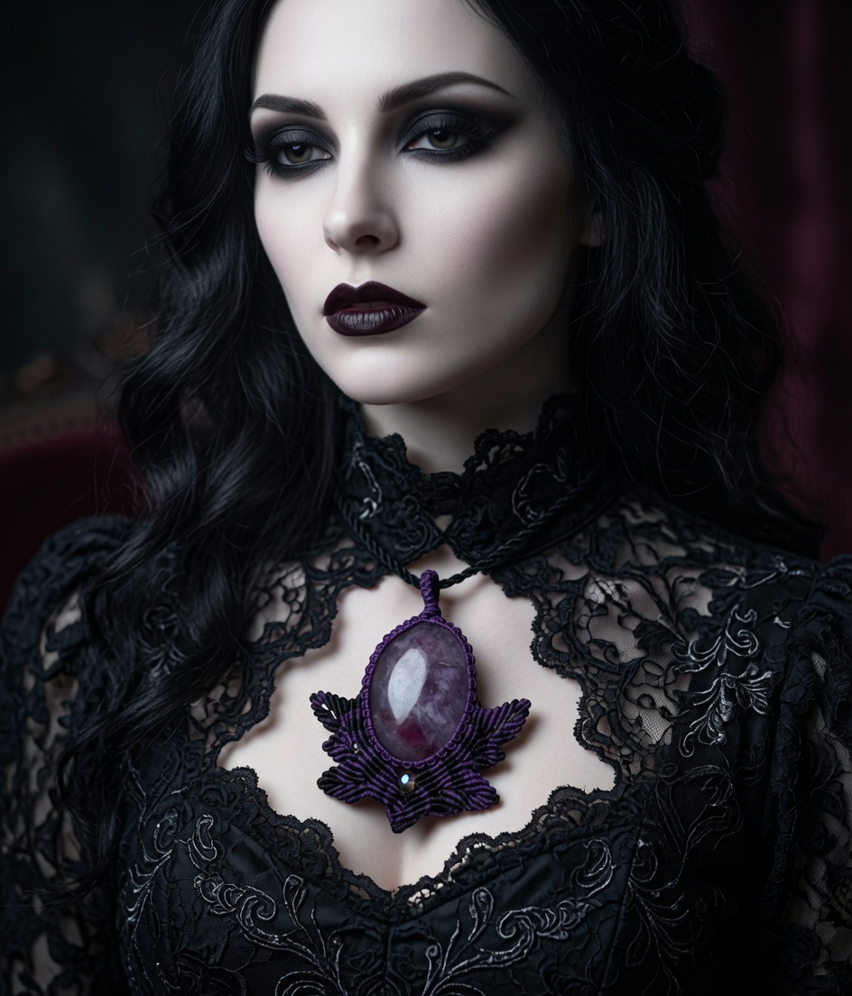 Micro Macrame Set 14 — Model Wearing