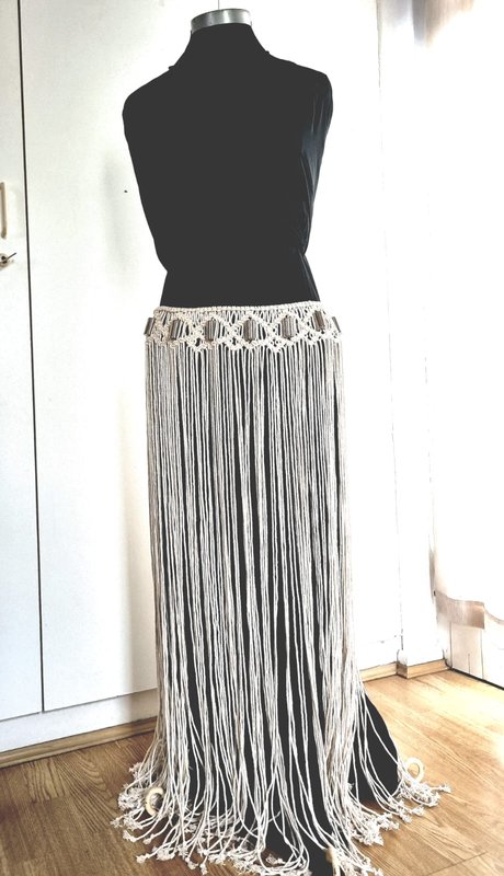 Macramé Fringe Skirt — Natural