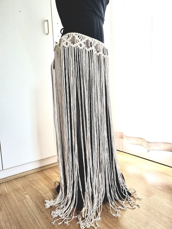 Macramé Fringe Skirt — Detail