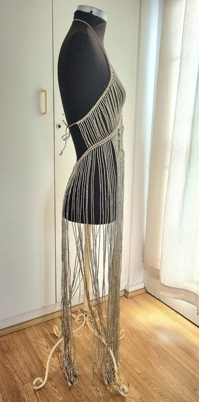 Macramé Halter Top — Side View